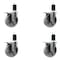 Service Caster 5'' Semi Steel Swivel 1-5/8'' Expanding Stem Caster Set Total Lock Brake, 4PK SCC-EXTTL20S515-SSR-158-4 - alternate 1